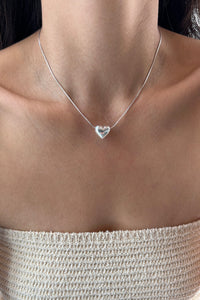 Heart Pendant Chain Necklace Sterling Silver Necklace MODU Atelier 