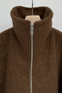 High Collar Wool Zip Coat MODU Atelier 