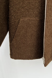 High Collar Wool Zip Coat MODU Atelier 