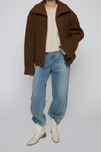 High Collar Wool Zip Coat Outerwear MODU Atelier 
