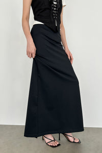 Jersey Maxi Skirt, Black Maxi Skirt Gateless 