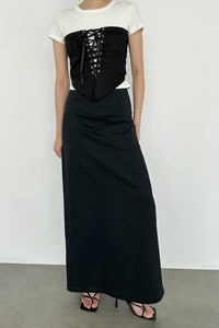 Jersey Maxi Skirt, Black Maxi Skirt Gateless 