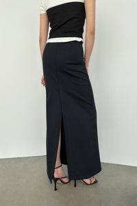 Jersey Maxi Skirt, Black Maxi Skirt Gateless 