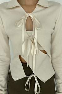Lace Up Cut-Out Top Shirts & Tops MODU Atelier 