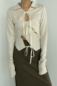 Lace Up Cut-Out Top Shirts & Tops MODU Atelier 