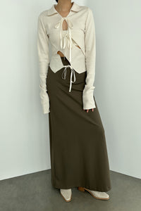 Lace Up Cut-Out Top Shirts & Tops MODU Atelier 