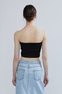 Laced Up Bustier Top, Black Shirts & Tops MODU Atelier 