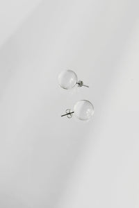 Large Clear Ball Stud Earring Plated Earring MODU Atelier 