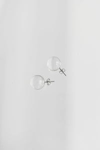 Large Clear Ball Stud Earring Plated Earring MODU Atelier 