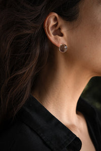Large Clear Ball Stud Earring Plated Earring MODU Atelier 