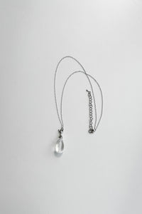 Large Clear Teardrop Long Necklace Plated Necklace MODU Atelier 