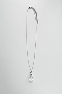 Large Clear Teardrop Long Necklace Plated Necklace MODU Atelier 