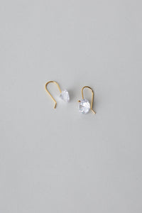 Large Cubic Zircornia Earring Gold Plated Sterling Silver Earrings MODU Atelier 
