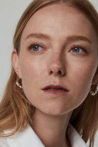 Large Knotted Hoop Earrings Plated Earrings MODU Atelier 