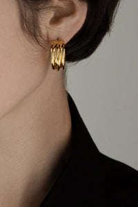 Large Multi-Layer Hoop Earrings Plated Earrings MODU Atelier 