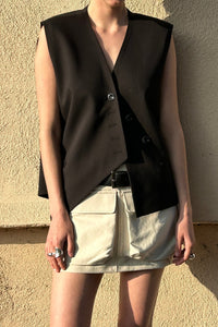 Large Pocket Micro Skirt, Ivory Mini Skirt MODU Atelier 