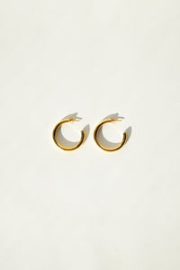 Large Rounded Hoop Earrings Gold Plated Sterling Silver Earrings MODU Atelier 