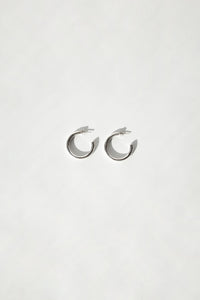 Large Rounded Hoop Earrings Sterling Silver Earrings MODU Atelier 