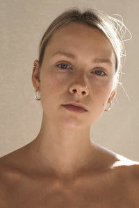 Large Rounded Hoop Earrings Sterling Silver Earrings MODU Atelier 