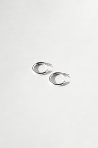 Large Rounded Hoop Earrings Sterling Silver Earrings MODU Atelier 