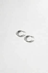 Large Rounded Hoop Earrings Sterling Silver Earrings MODU Atelier 