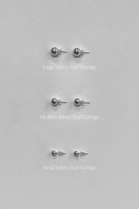 Large Sphere Stud Earring Sterling Silver Earrings MODU Atelier 