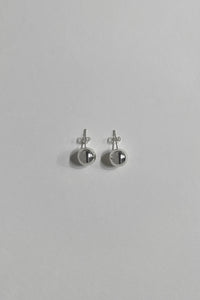 Large Sphere Stud Earring Sterling Silver Earrings MODU Atelier 