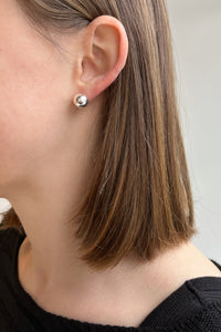 Large Sphere Stud Earring Sterling Silver Earrings MODU Atelier 