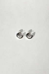 Large Thick Rounded Hoop Earrings Sterling Silver Earrings MODU Atelier 