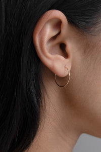 Large Thin Hoop Earrings 14K Gold Earrings MODU Atelier 