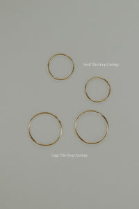 Large Thin Hoop Earrings 14K Gold Earrings MODU Atelier 