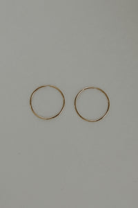 Large Thin Hoop Earrings 14K Gold Earrings MODU Atelier 
