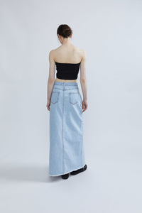 Light Wash Denim Maxi Skirt Maxi Skirt MODU Atelier 