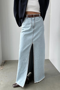 Light Wash Denim Maxi Skirt Maxi Skirt MODU Atelier 