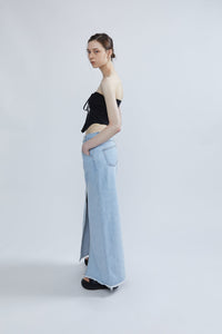 Light Wash Denim Maxi Skirt Maxi Skirt MODU Atelier 