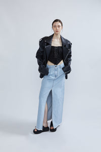 Light Wash Denim Maxi Skirt Maxi Skirt MODU Atelier 