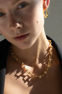 Link and Ball Chain Necklace Plated Necklace MODU Atelier 