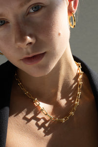 Link and Ball Chain Necklace Plated Necklace MODU Atelier 