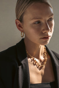 Link and Ball Chain Necklace Plated Necklace MODU Atelier 