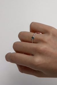 London Blue Topaz Ring Sterling Silver Ring MODU Atelier 
