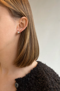 Medium Sphere Stud Earring Sterling Silver Earrings MODU Atelier 