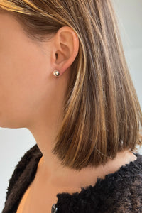 Medium Sphere Stud Earring Sterling Silver Earrings MODU Atelier 