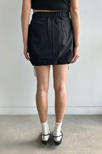 Mega Pocket Cinched Cargo Skirt, Charcoal Mini Skirt MODU Atelier 