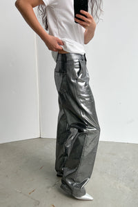 Metallic Coated Pants, Dark Grey Pants MODU Atelier 