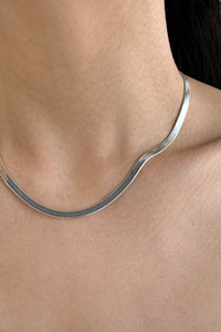 Mid Herringbone Chain Necklace Plated Necklace MODU Atelier 