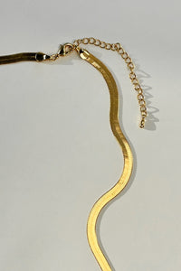 Mid Herringbone Chain Necklace Plated Necklace MODU Atelier 