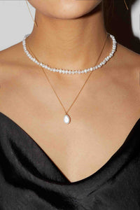 Mid Pearl Necklace Plated Necklace MODU Atelier 