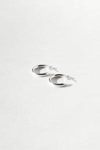 Mid Rounded Hoop Earrings Sterling Silver Earrings MODU Atelier 