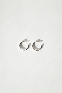 Mid Rounded Hoop Earrings Sterling Silver Earrings MODU Atelier 