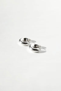 Mid Thick Rounded Hoop Earrings Sterling Silver Earrings MODU Atelier 